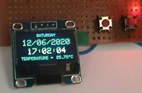  Real Time Digital Clock with Temperature Display