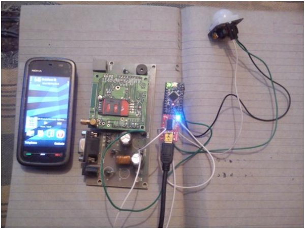 Security System using GSM PIR Sensor