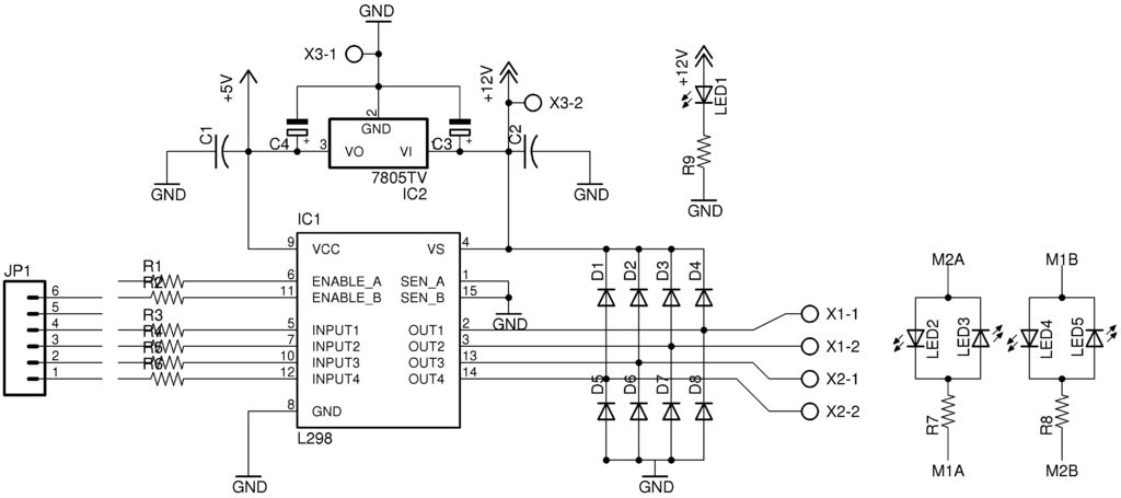 Arduino Bluetooth bot circuit