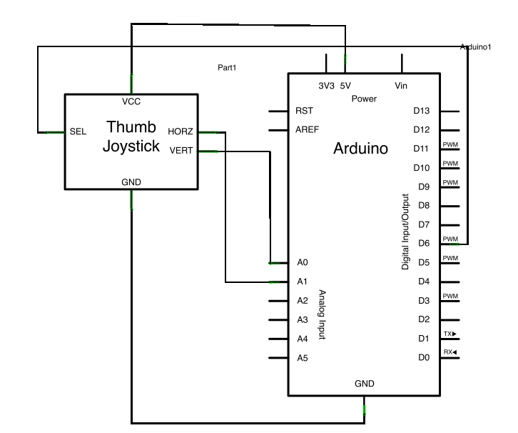 Arduino Joystick Mouse Control Schematic