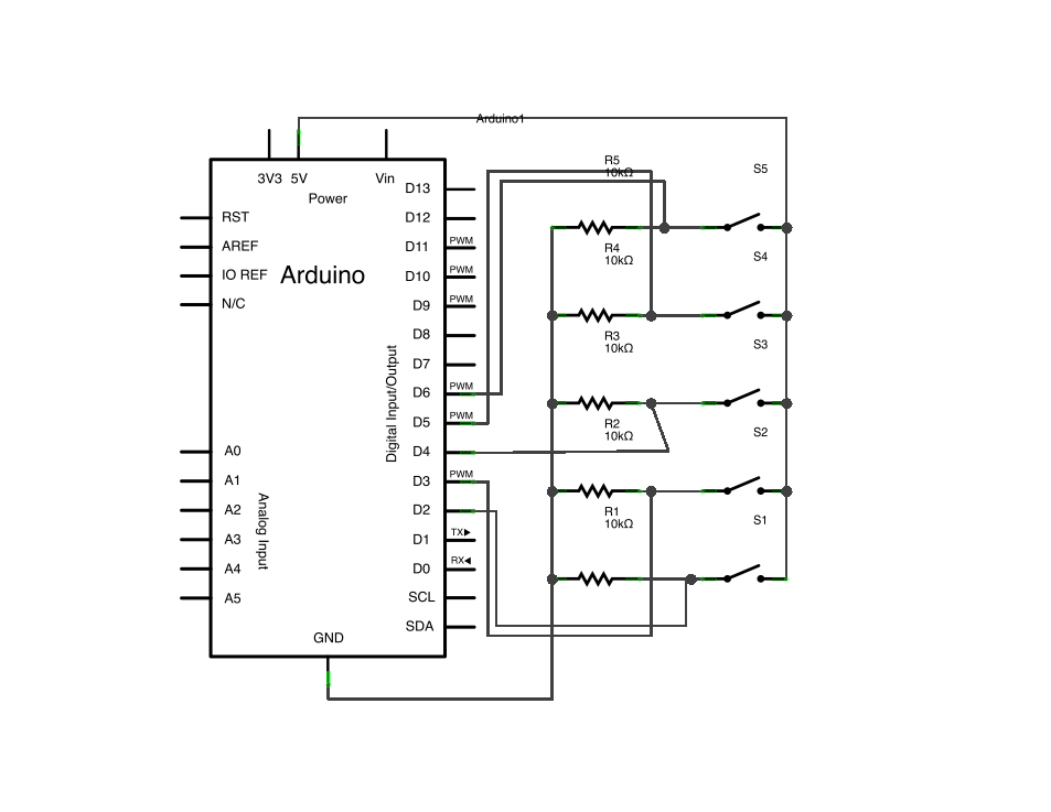 Arduino Keyboard and Mouse Control schematic