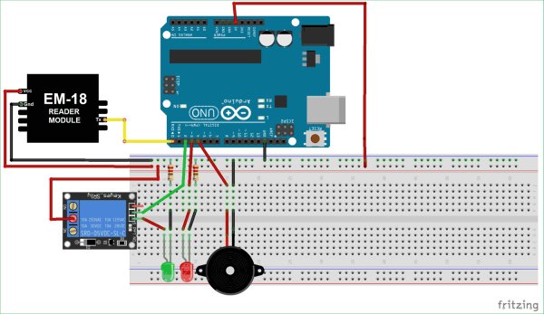 Arduino RFID Door Lock schematics