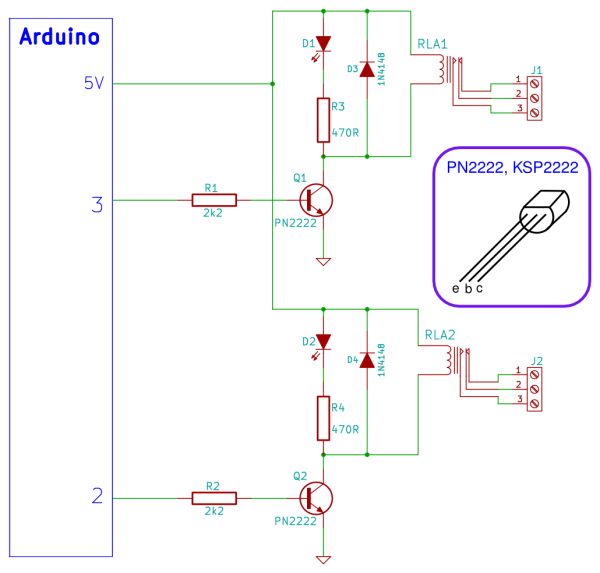 Arduino Tiny Relay Shield-Project-Schematic
