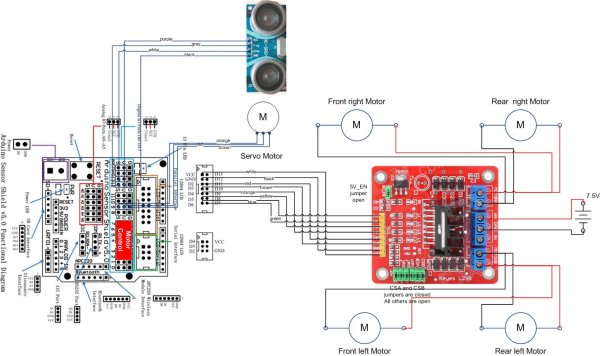 Arduino robot kit Wiring Diagram Sensor schematic