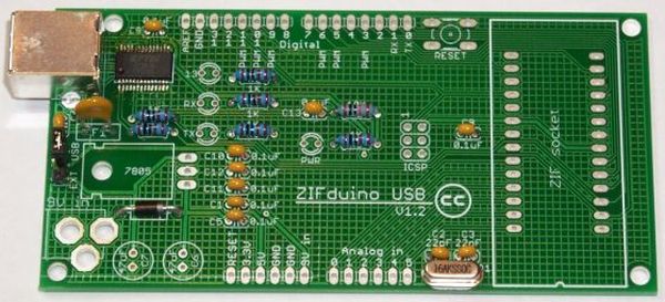 Assembling the ZIFduino USB connecting