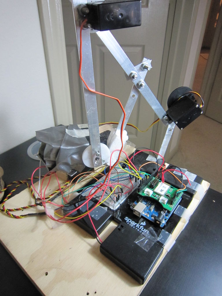 Bluetooth plus Infrared Controlled Robotic Arm