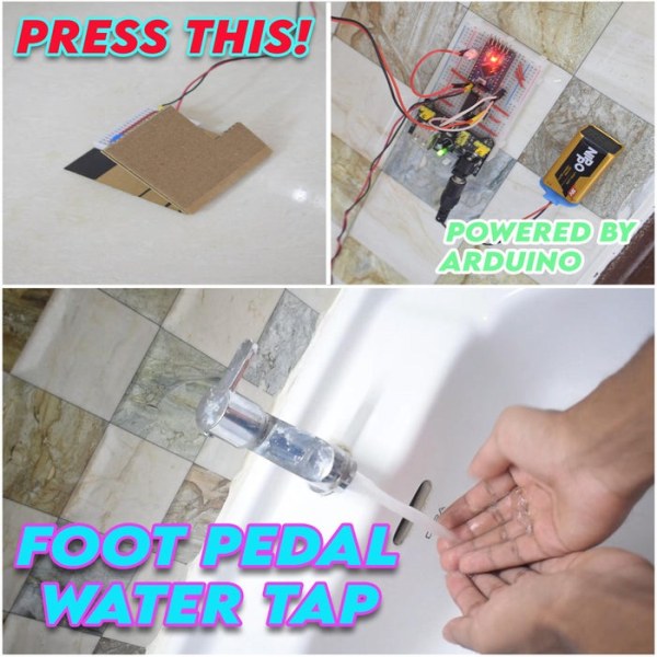 FOOT PEDAL ACTIVATED WATER TAP