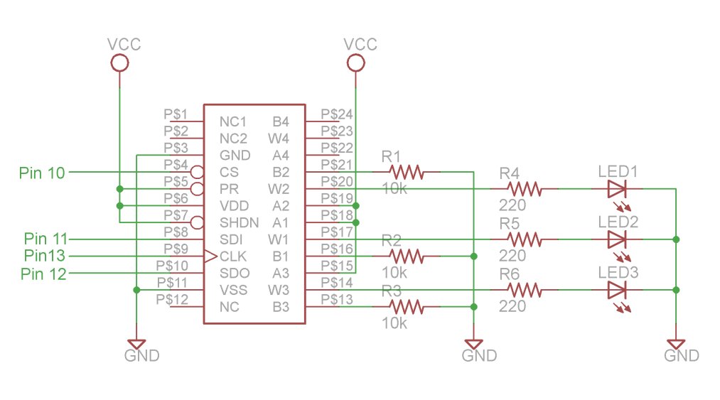 SPI Interfaces using Arduino Schematic