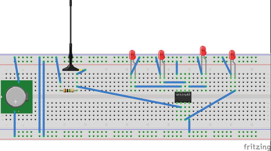 Schematic ATtiny85 EMF Detector