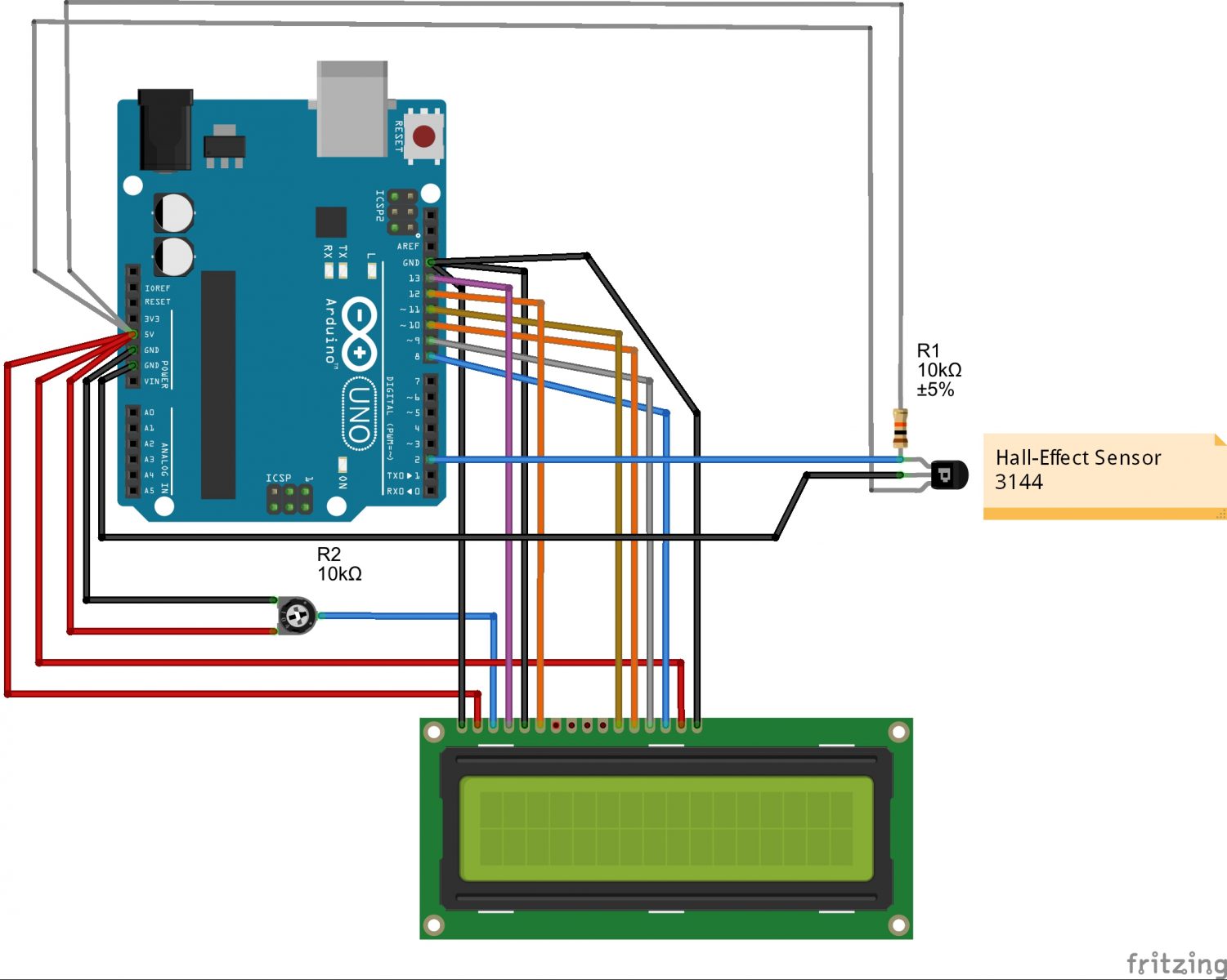 Schematic Fidget Spinner RPM Counter