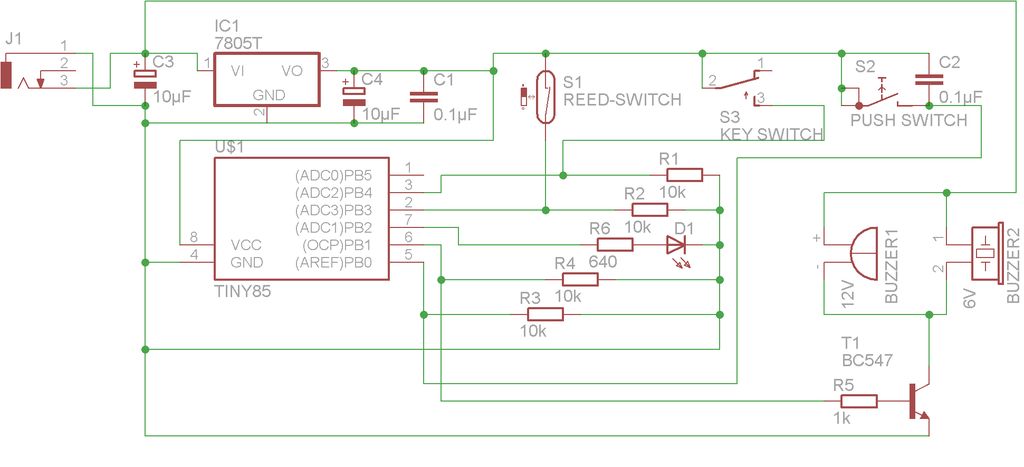 Simple Basement Security System schematic