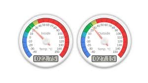 Web Server with Two Temperature Gauges